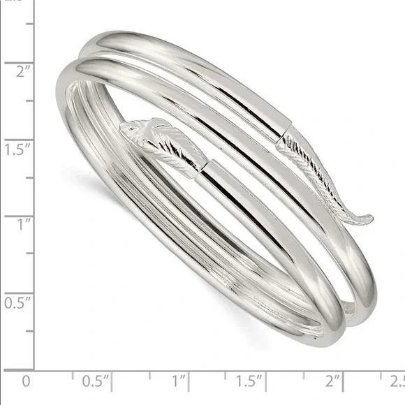 🆕 Sterling Silver Snake Wraparound Bracelet